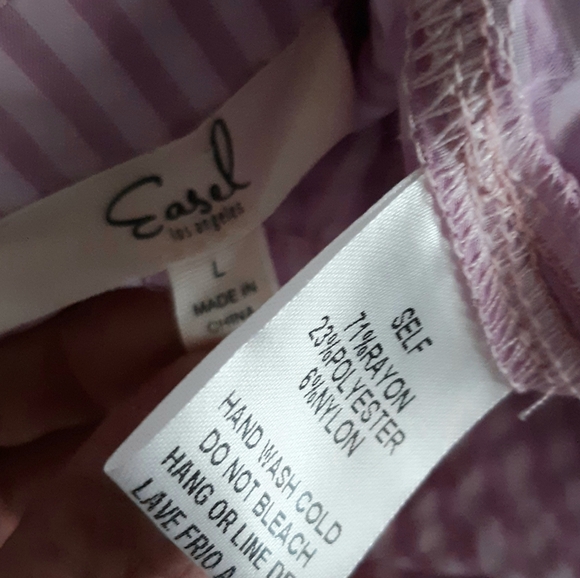 Easel Lavender Striped Button Down Shirt - Picture 5 of 5
